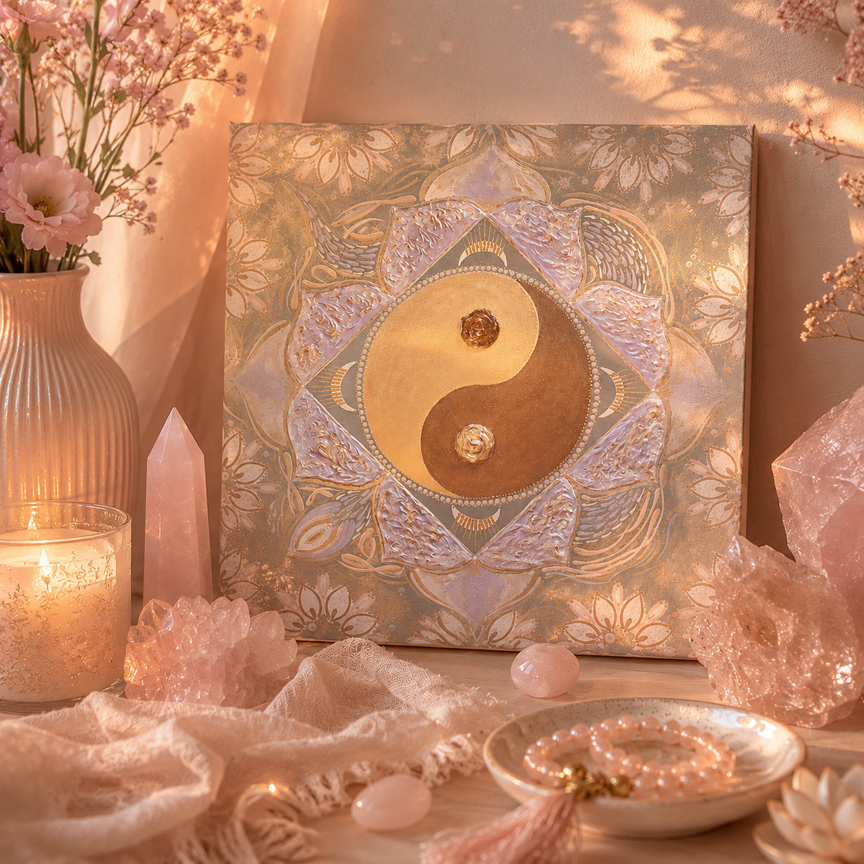 Yin Yang Mandala | Spiritual Wall Art for Calm, Balance & Feminine Energy