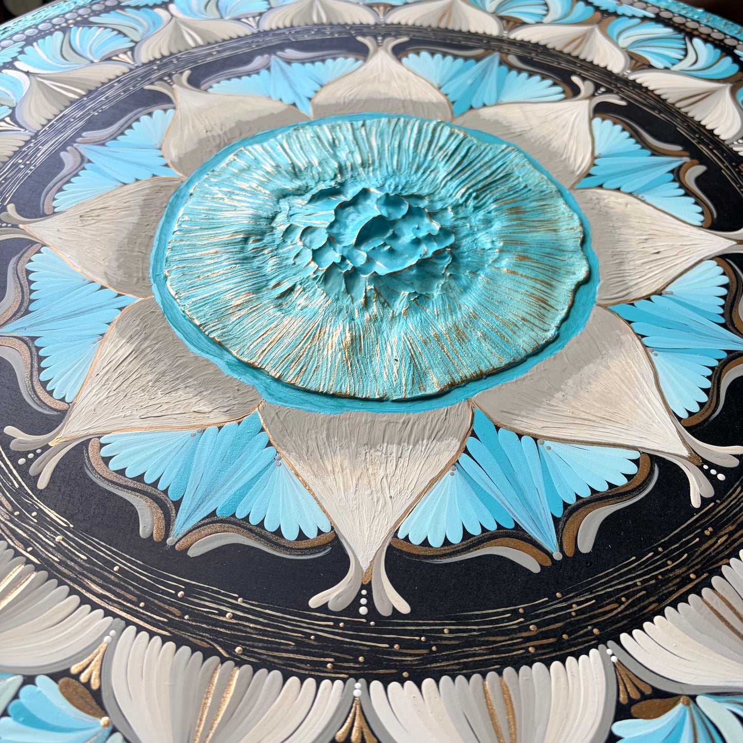 Soft Light Mandala | Original Hand-Painted Mandala Art on Wood