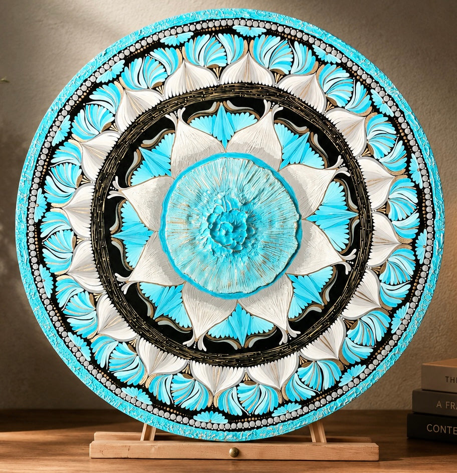 Soft Light Mandala | Original Hand-Painted Mandala Art on Wood