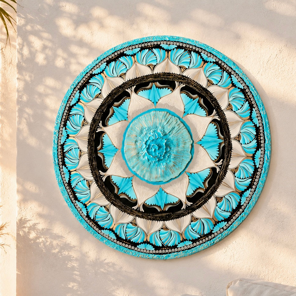 Soft Light Mandala | Original Hand-Painted Mandala Art on Wood