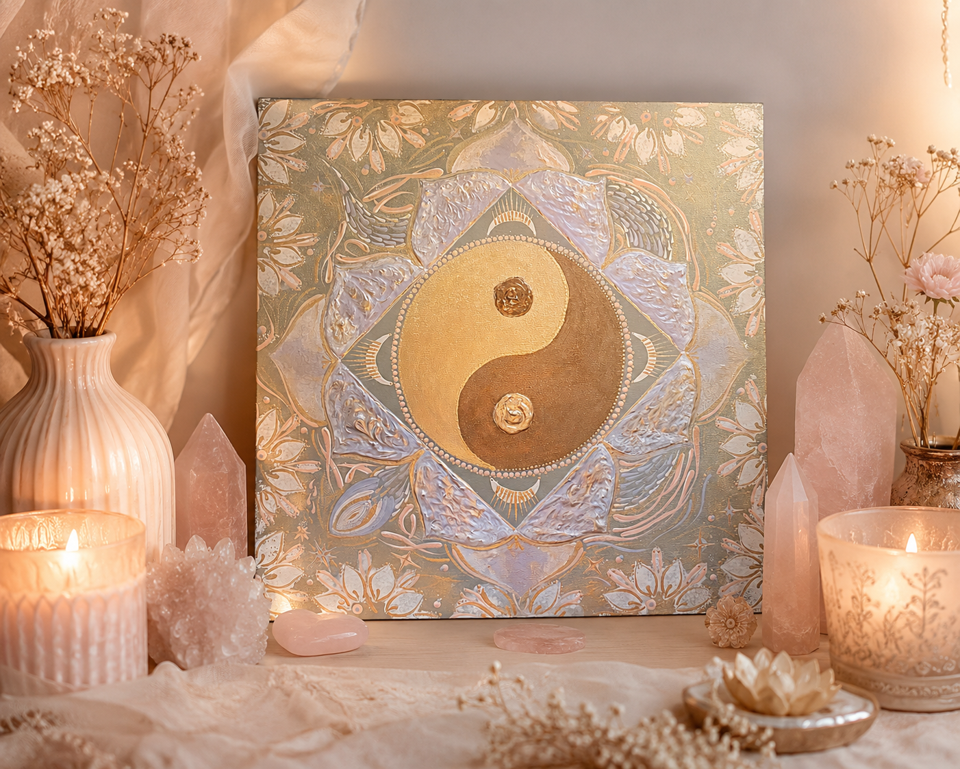 Yin Yang Mandala | Spiritual Wall Art for Calm, Balance & Feminine Energy