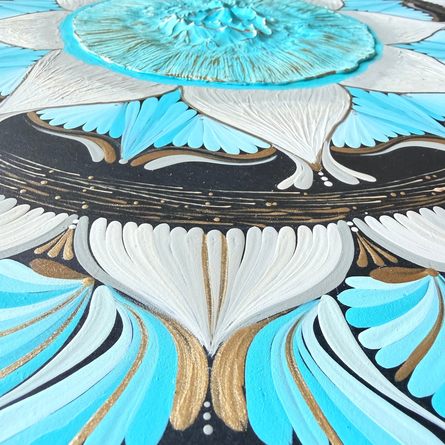 Soft Light Mandala | Original Hand-Painted Mandala Art on Wood