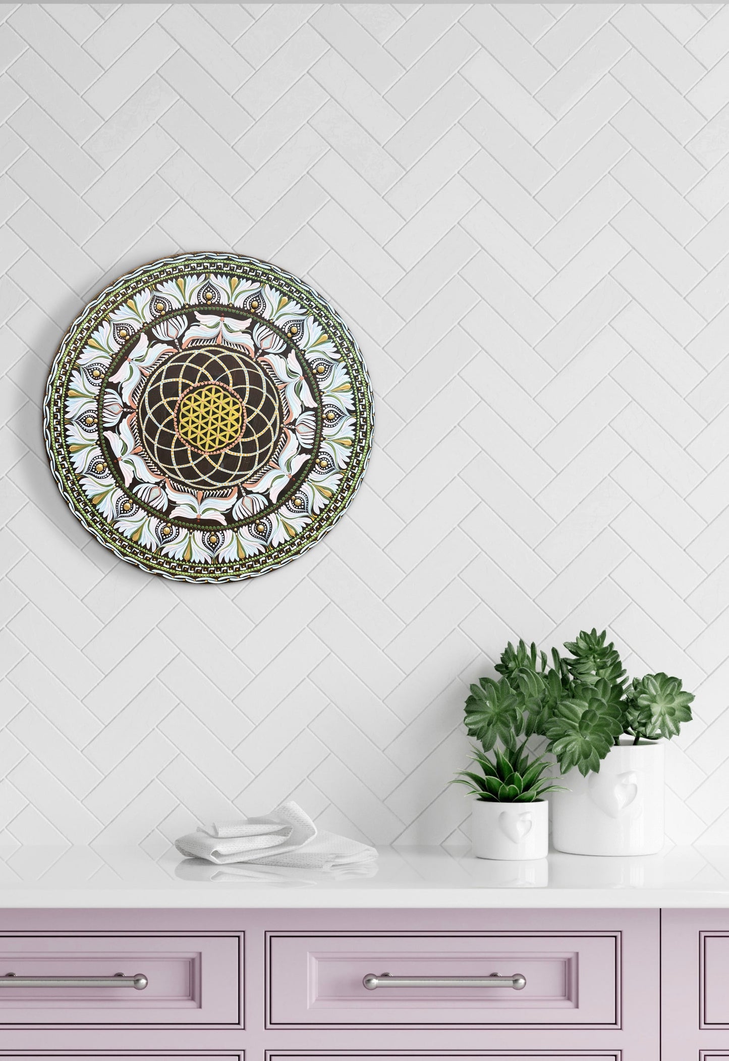 Flower of Life Torus Mandala | Spiritual Wall Art for Harmony, Renewal & Heart Expansion