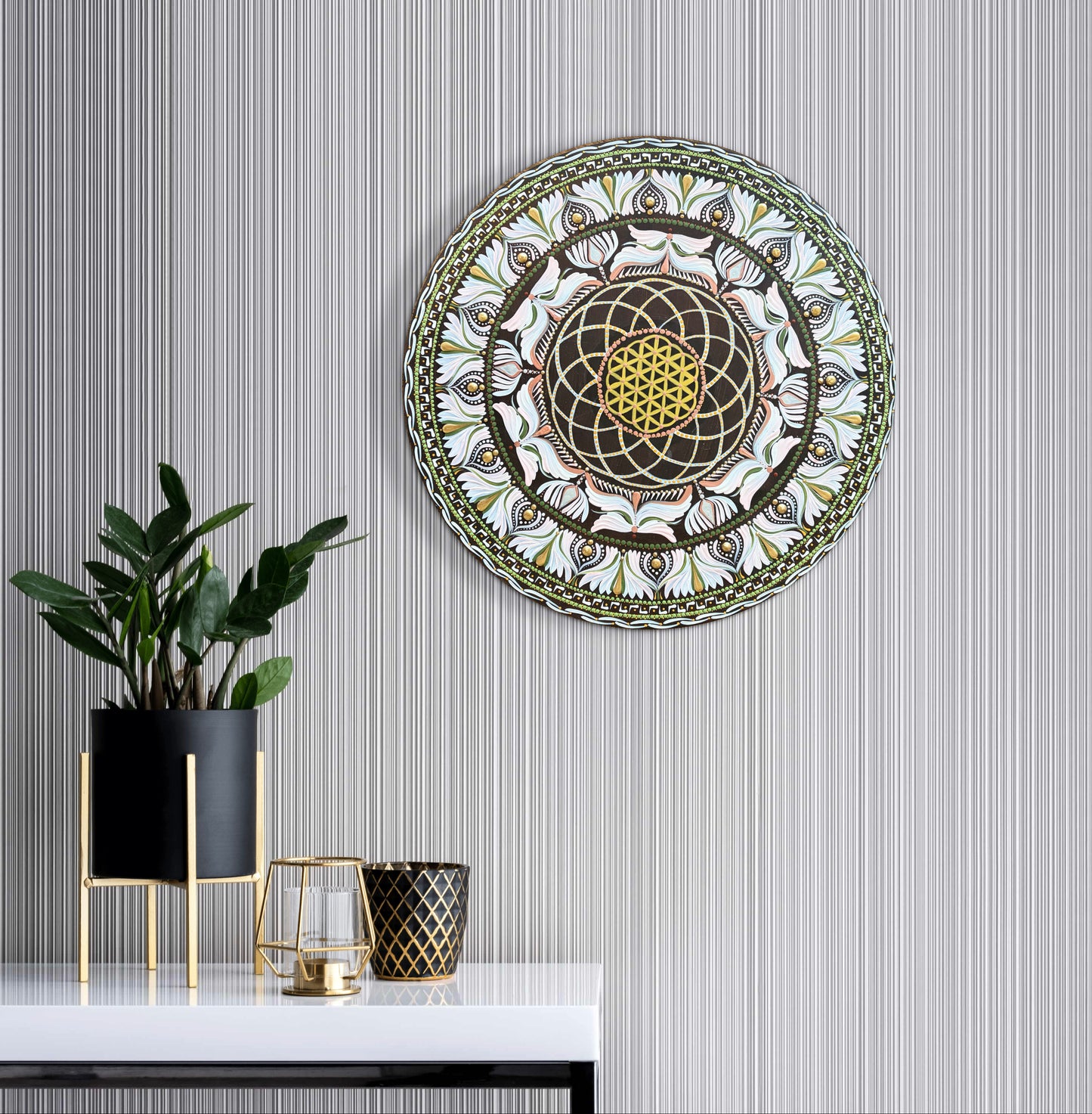 Flower of Life Torus Mandala | Spiritual Wall Art for Harmony, Renewal & Heart Expansion