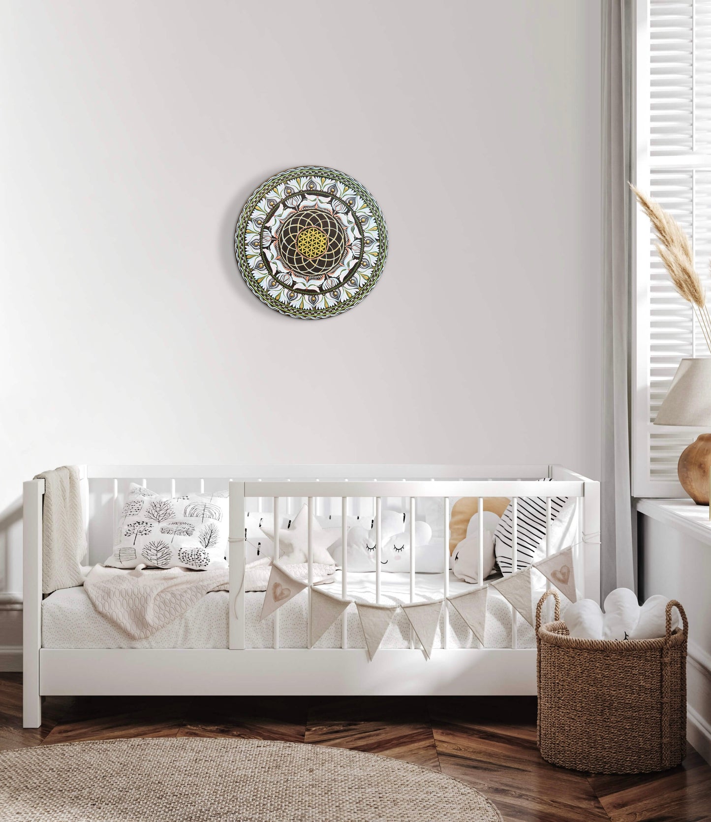 Flower of Life Torus Mandala | Spiritual Wall Art for Harmony, Renewal & Heart Expansion