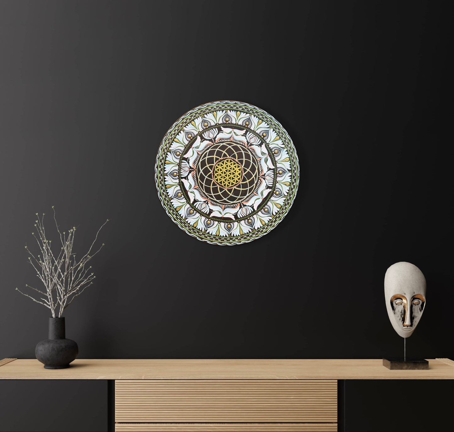 Flower of Life Torus Mandala | Spiritual Wall Art for Harmony, Renewal & Heart Expansion